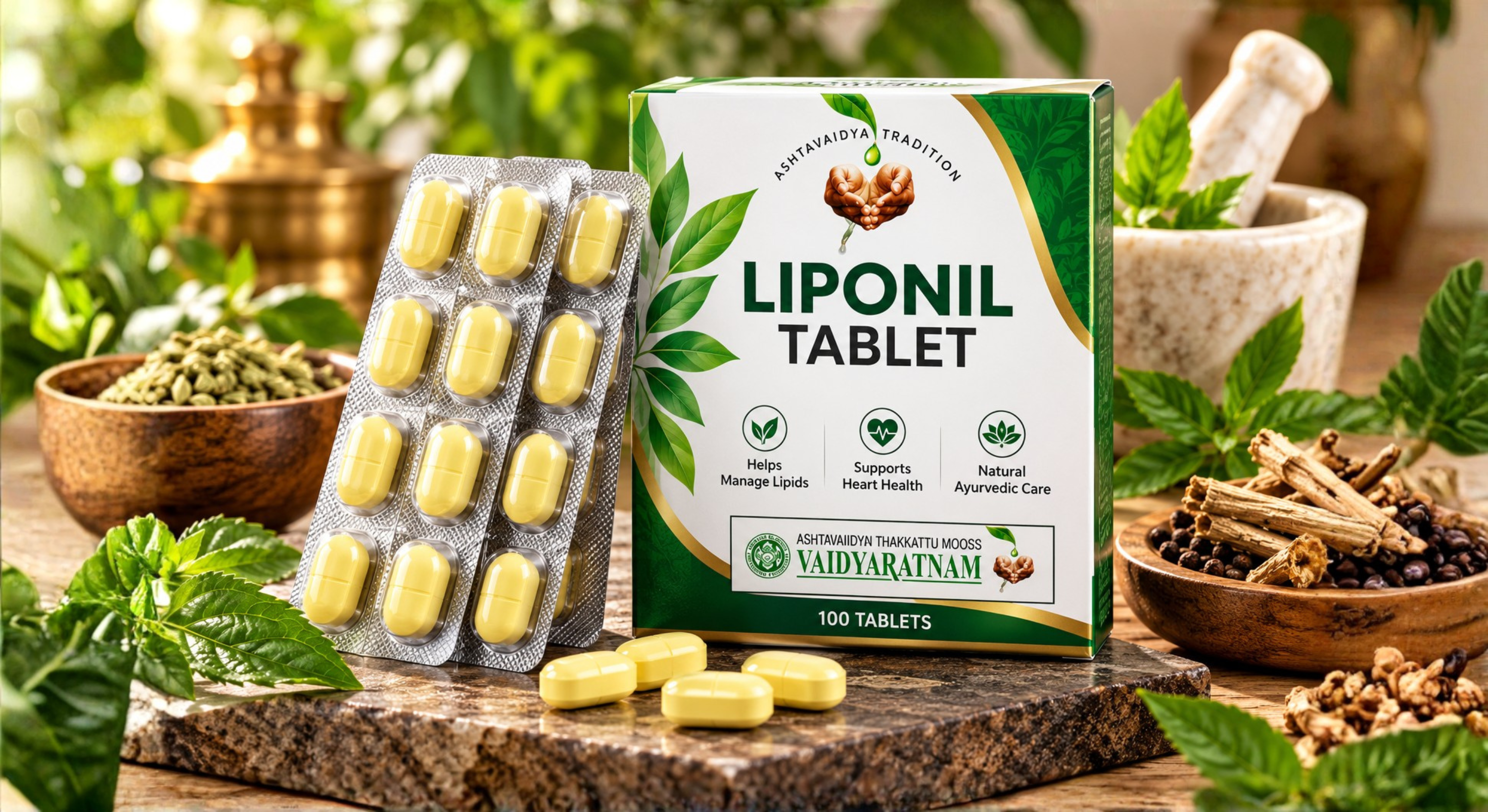Liponil Tablets | Vaidyaratnam: Uses, Ingredients, Dosage & Precautions