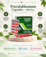 Pravala Bhasmam Capsules – 100 Nos | Kottakkal Ayurveda