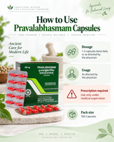 Pravala Bhasmam Capsules – 100 Nos | Kottakkal Ayurveda