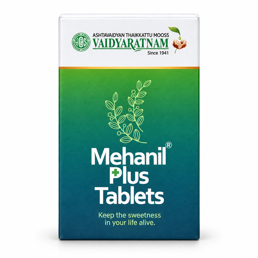 Mehanil Plus Tablets – 100 Nos | Vaidyaratnam