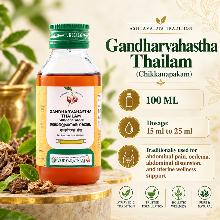 Gandharvahastha Thailam Chikkanapakam – 100 ml | Vaidyaratnam
